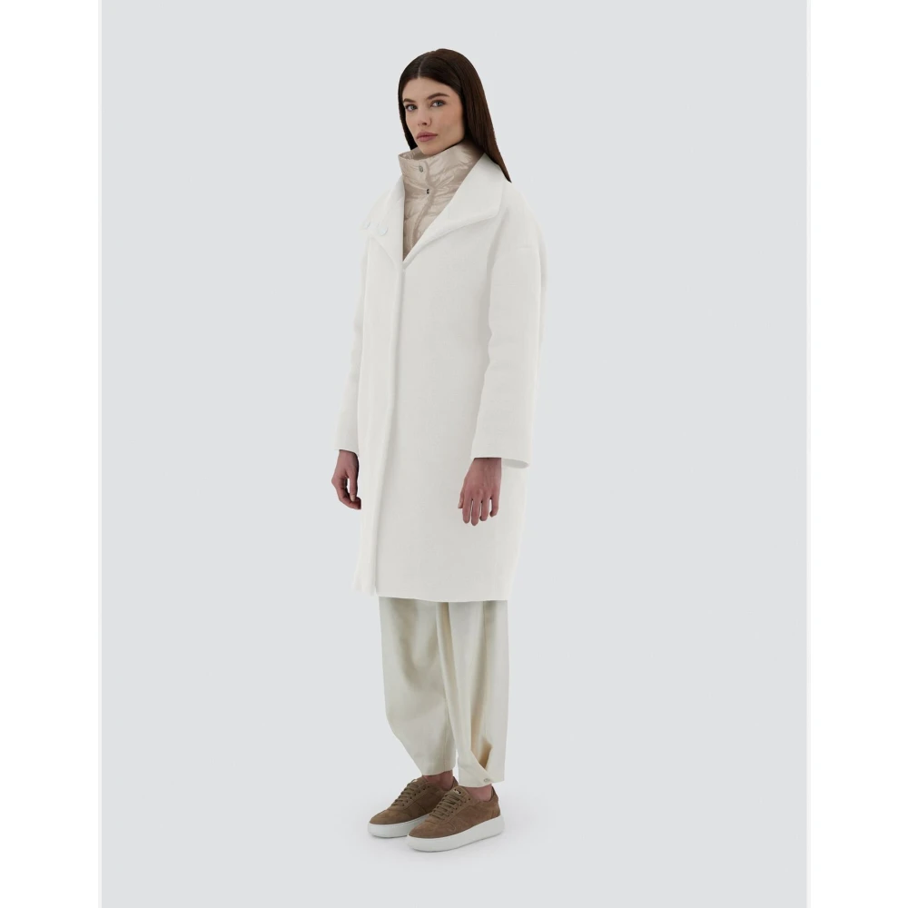 Herno Moderne Dubbel Nylon Ultralight Resort Jas White Dames