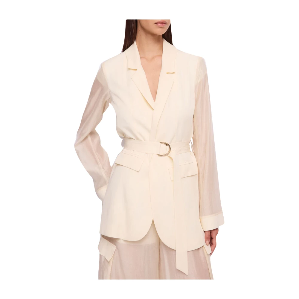 Gaudi Women's Beige Gaudì Jackets - Blazers - M - Jackets
