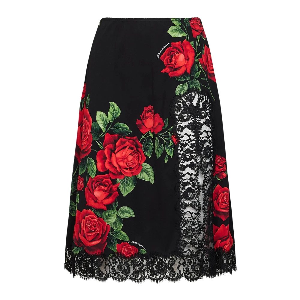 Dolce & Gabbana , Midi Skirts, Female, Black, L, Skirts