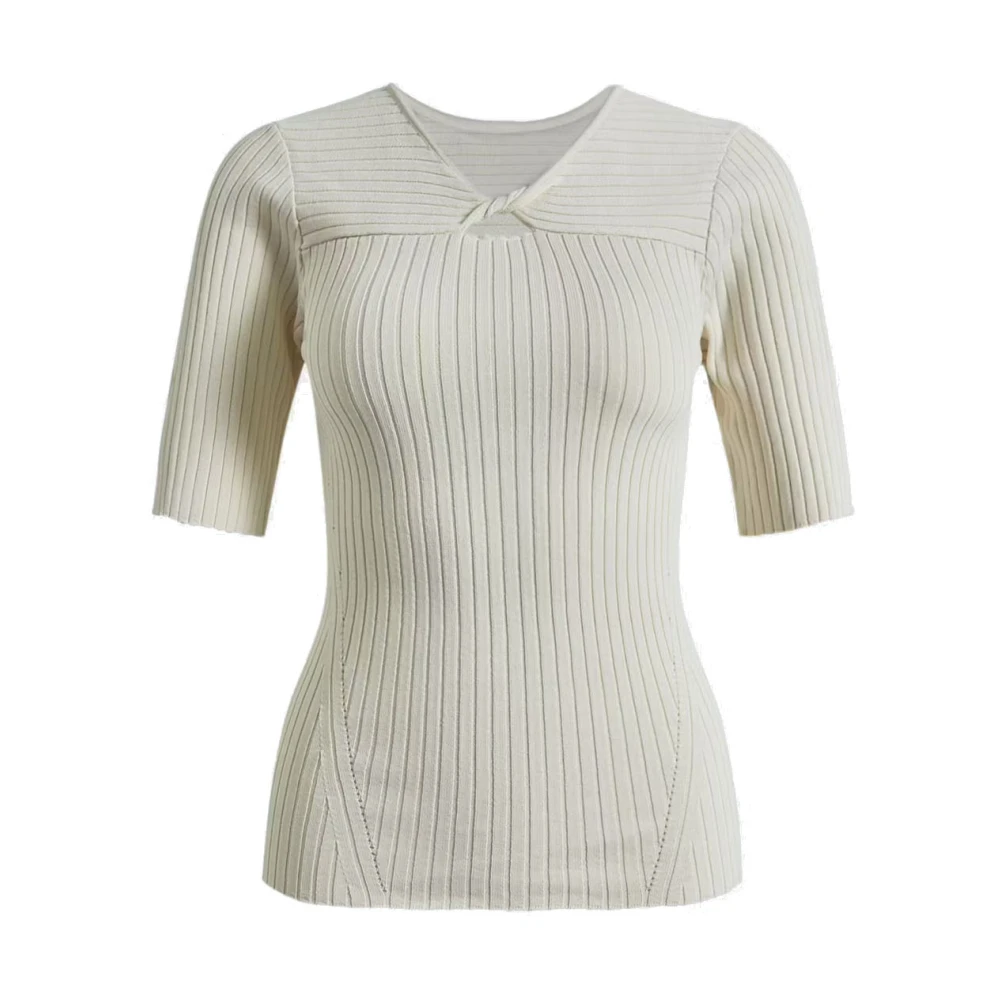 Lydia Knit Cream T-Shirt