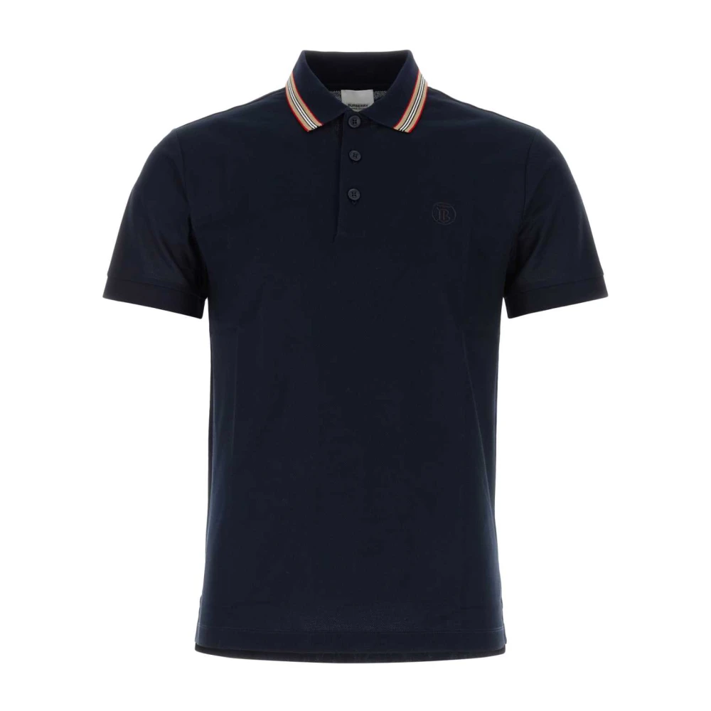 Burberry Men's Blue Polo Shirts, 2XL, Piquet Polo Shirt