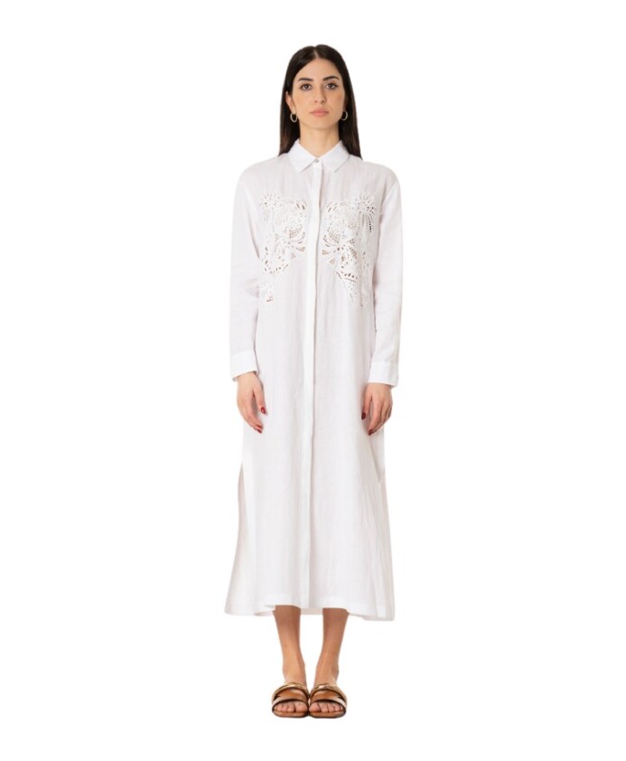 robe-en-lin-blanc-avec-col-chemisier