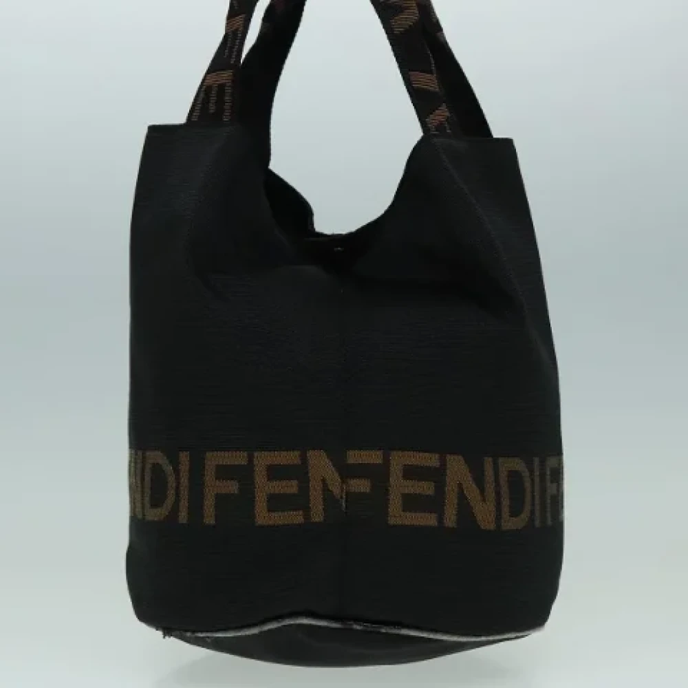 Fendi Vintage Pre-owned Nylon handbags Black Dames