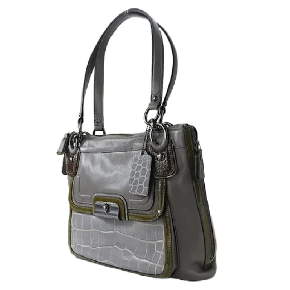 Coach Pre-owned Leather shoulder-bags Gray Dames