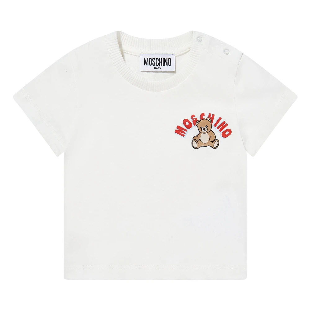 Moschino Unisex Beige Teddy Bear Logo T-Shirt