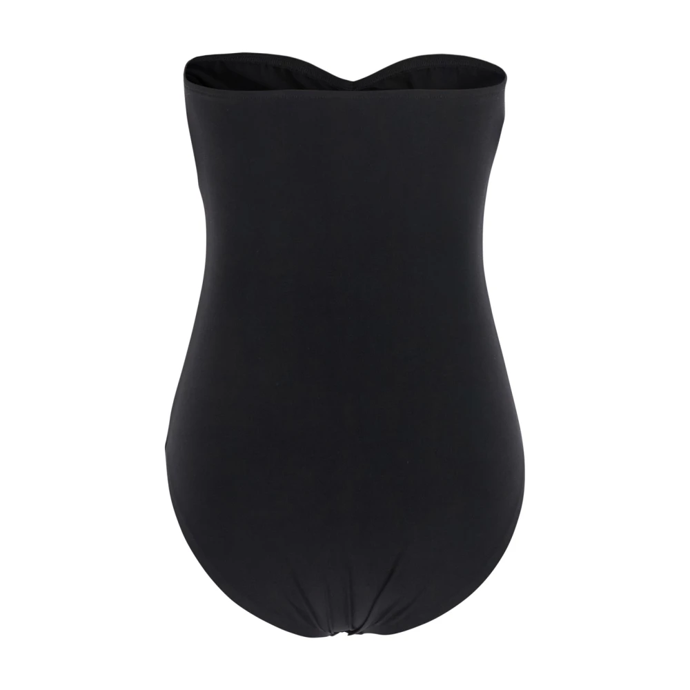 Norma Kamali Zwarte Mouwloze Gerimpelde Tech Stof Top Black Dames