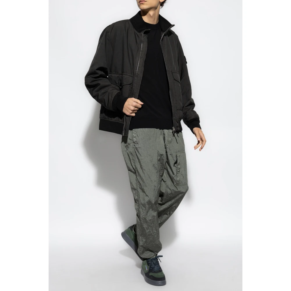 Stone Island Broek met logo Gray Heren