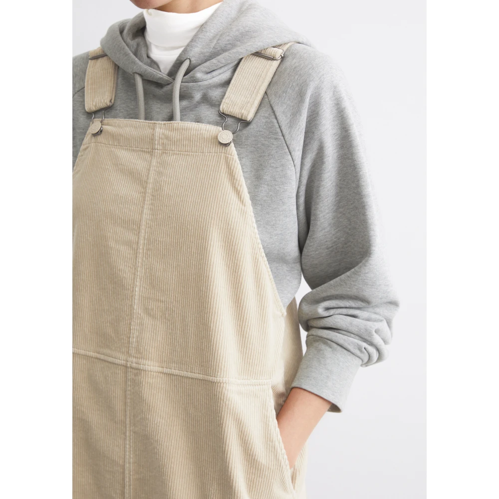 Marc O'Polo Ribfluwelen tuinbroekjurk normaal Beige Dames
