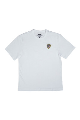 t-shirt-en-polyester-avec-blason-en-caoutchouc