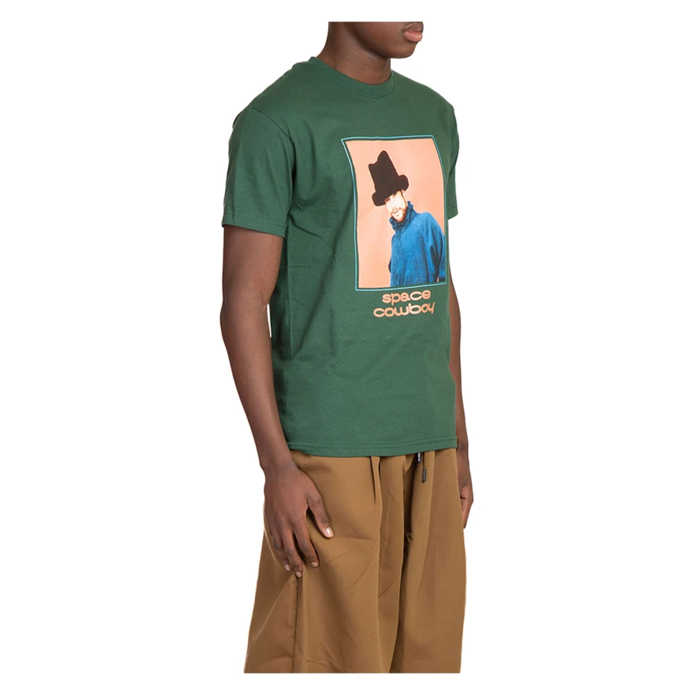 Pleasures Groene Space Cowboy T-shirt Green Heren