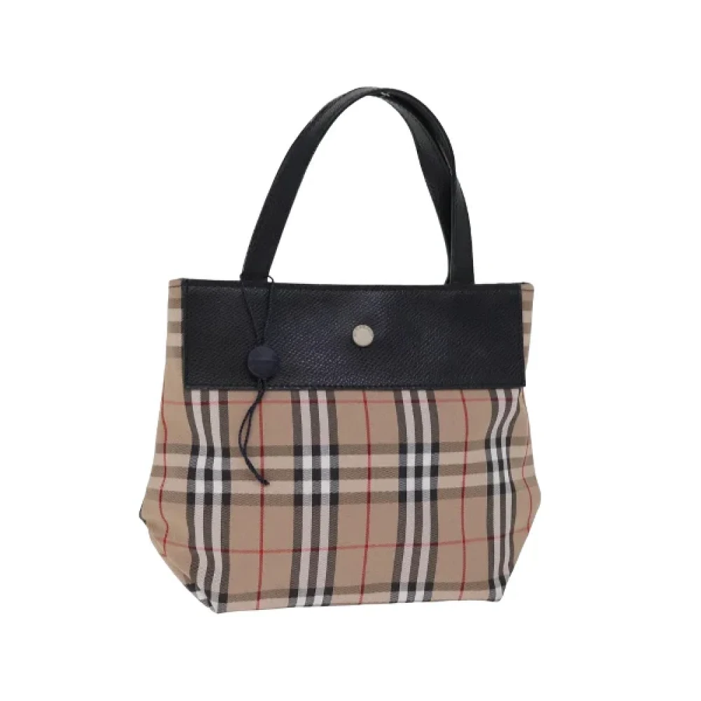Burberry Vintage Pre-owned Canvas handbags Beige Dames