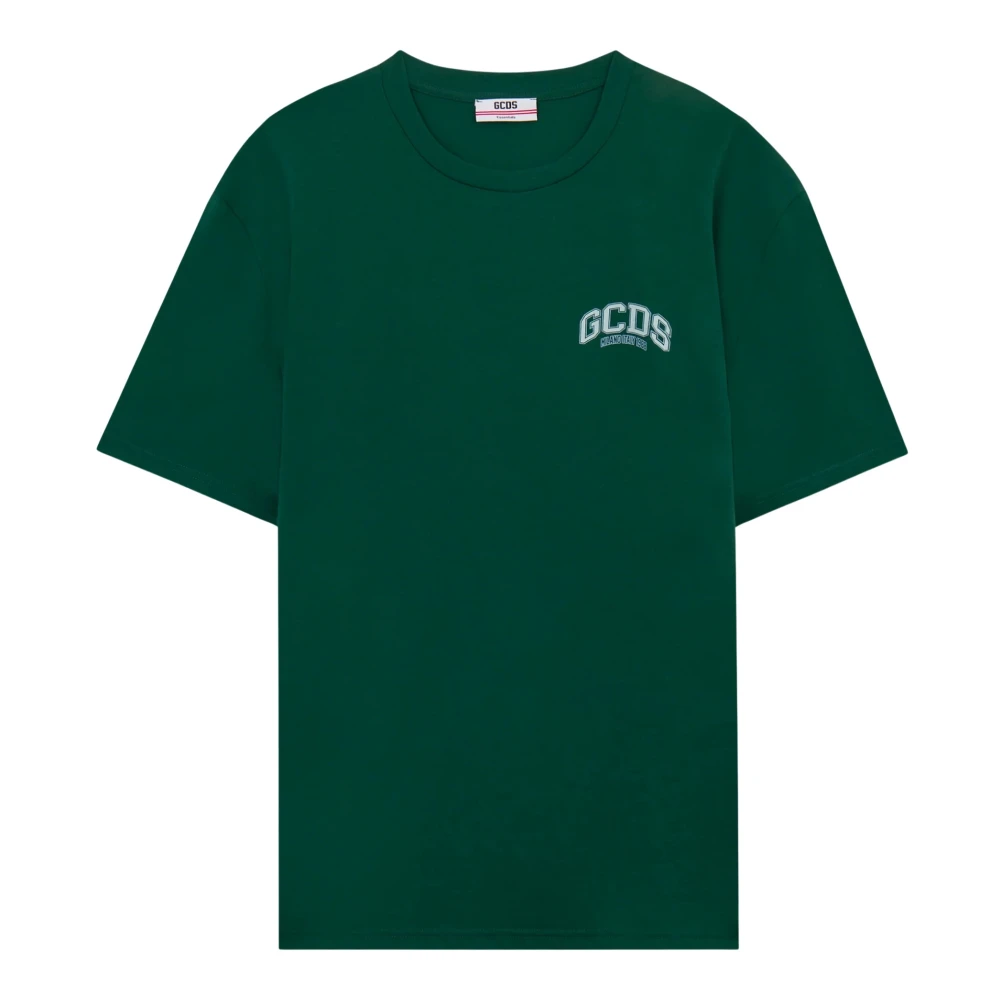 Gcds Green T-Shirts, Male, M, Logo-Detail T-Shirt