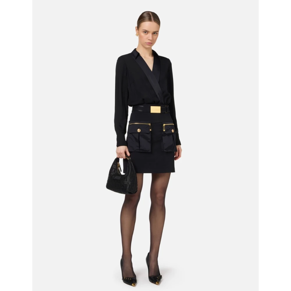 Elisabetta Franchi Zwarte jurk Black Dames