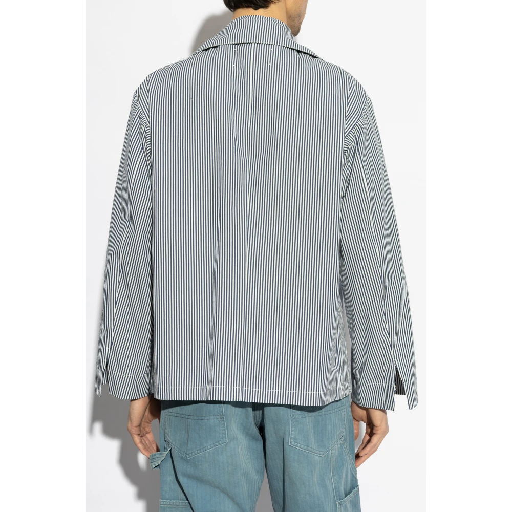 Maison Margiela Jas met streepmotief Blue Heren