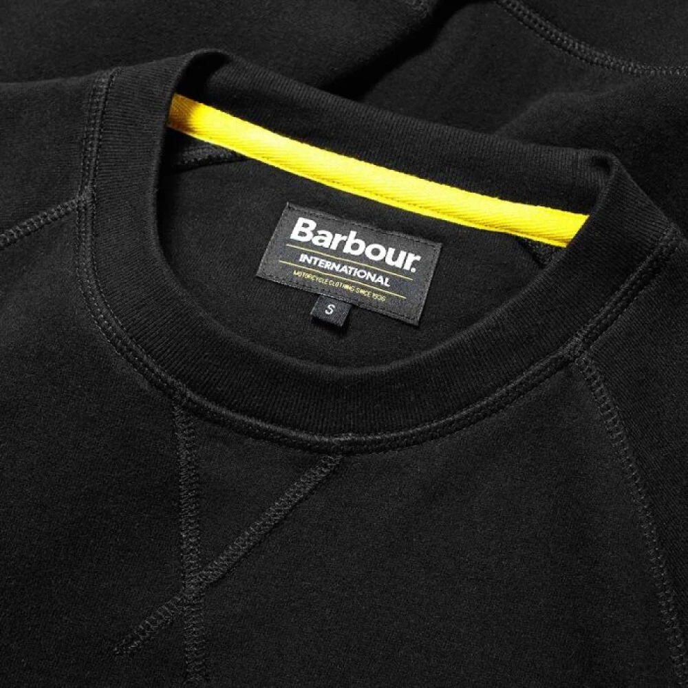 Barbour Essentiële Crew Sweatshirt met Raglan Mouwen Black Heren