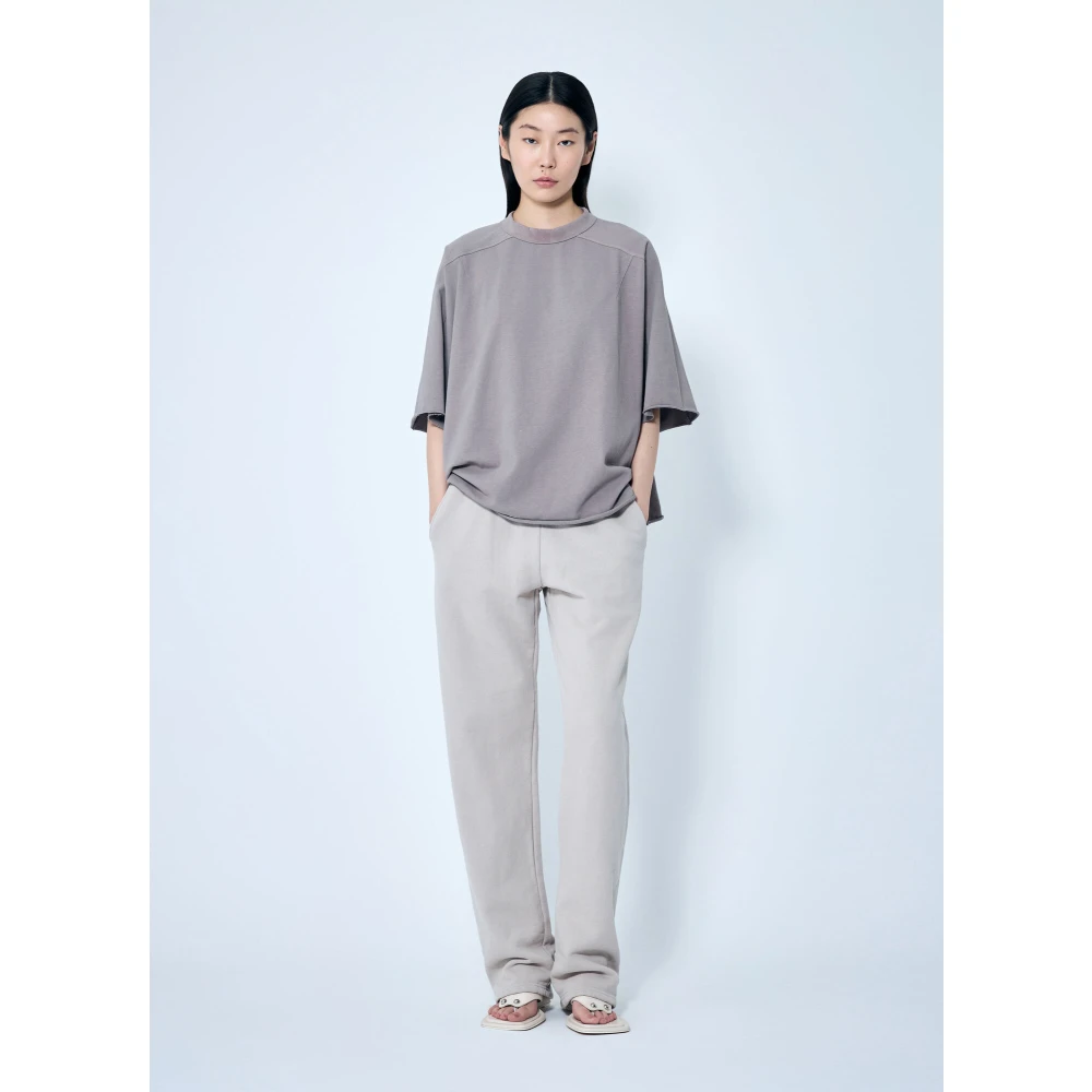 Entire Studios Katoenen Boxy T-shirt Ronde Hals Korte Mouwen Gray Dames