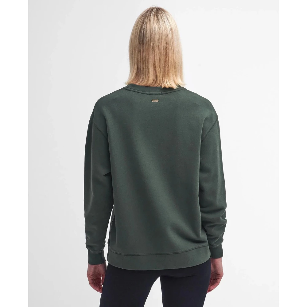 Barbour Northumberland Sweatshirt Green Dames