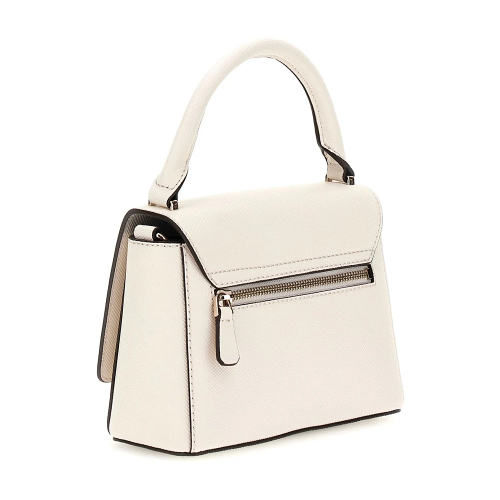 Guess Kleine Off White Satchel Tas White Dames