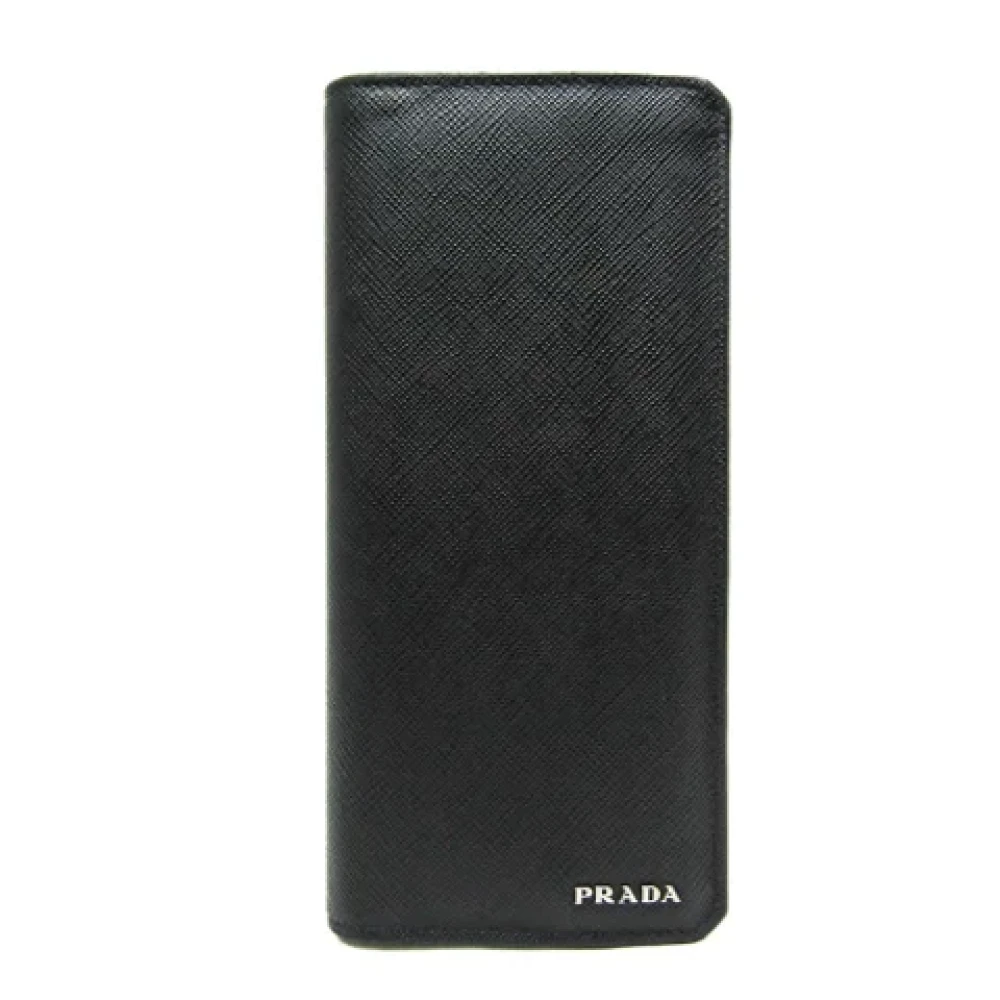 Prada Vintage Pre-owned Leather wallets Black Heren