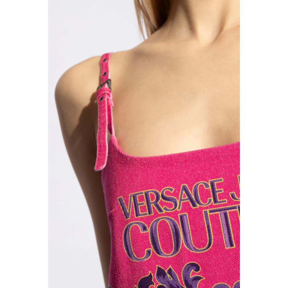 Versace Jeans Couture Denim jurk Pink Dames