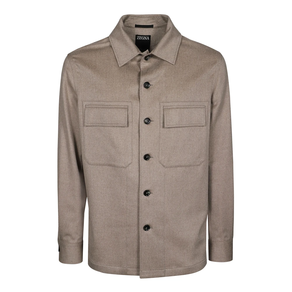 Ermenegildo Zegna Kasjmier Overshirt Beige Heren