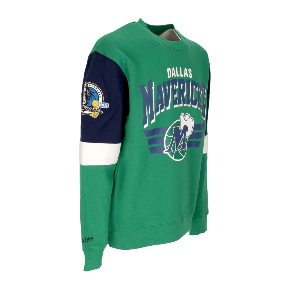 Mitchell & Ness Dallas Mavericks NBA Crewneck Sweatshirt Green Heren