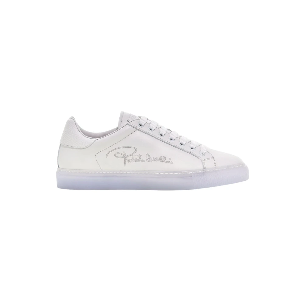 Roberto Cavalli Witte Logo Sneakers Gemaakt in Italië Heren Schoenen