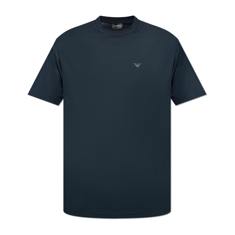 Emporio Armani T-shirt met ronde halslijn Blue Heren