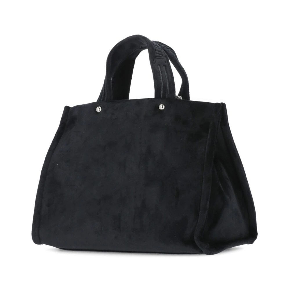 Juicy Couture Zwarte Velvet Winkel Tas met Bijpassende Clutch Black Dames