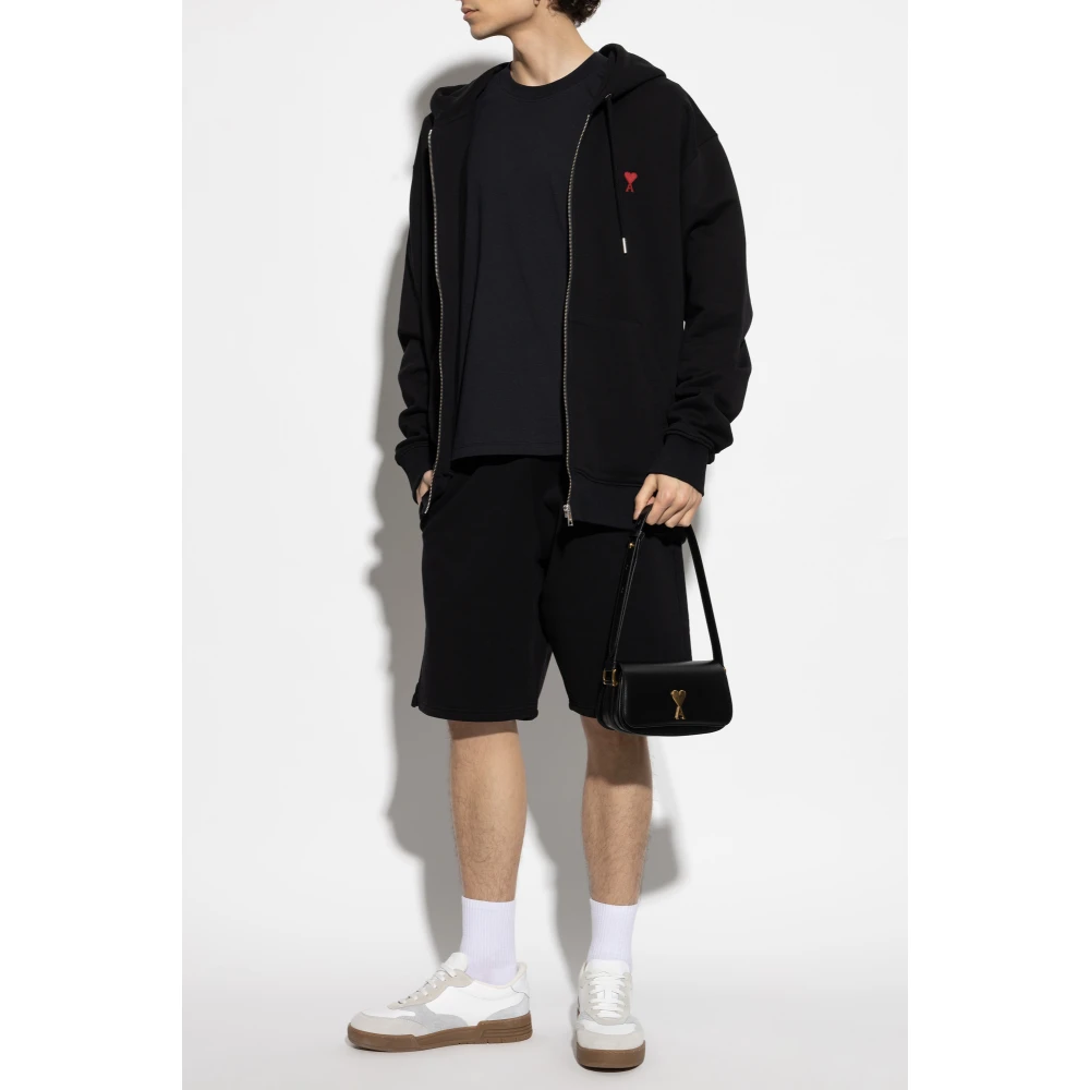 Ami Paris Logo shorts Black Heren