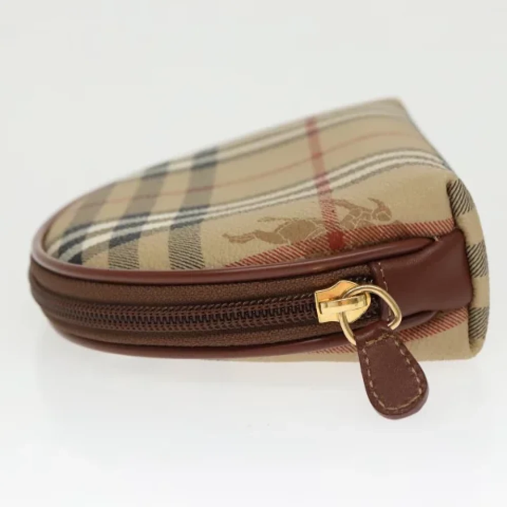 Burberry Vintage Pre-owned Leather pouches Beige Dames