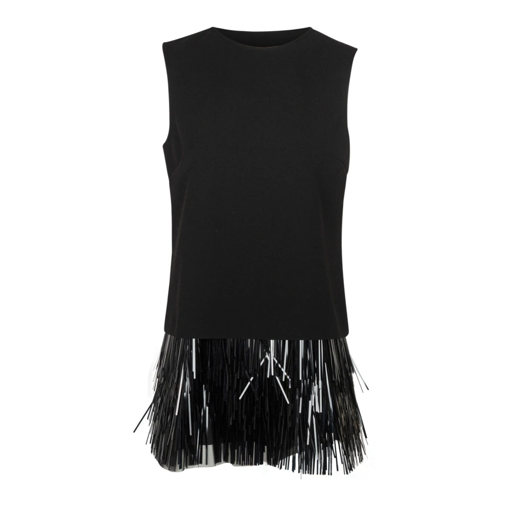 Liviana Conti Elegante Blouse met Ruches Black Dames