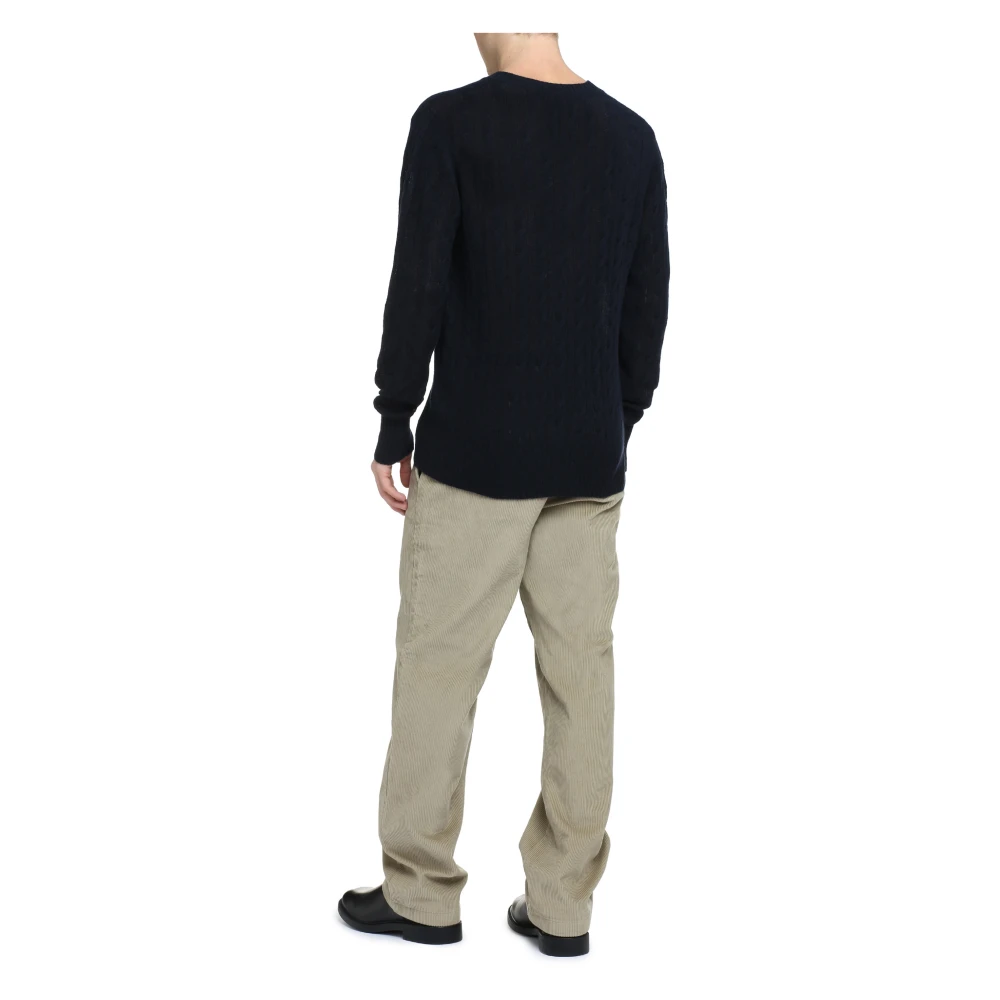 ETRO Cashmere Kabeltrui Blue Heren