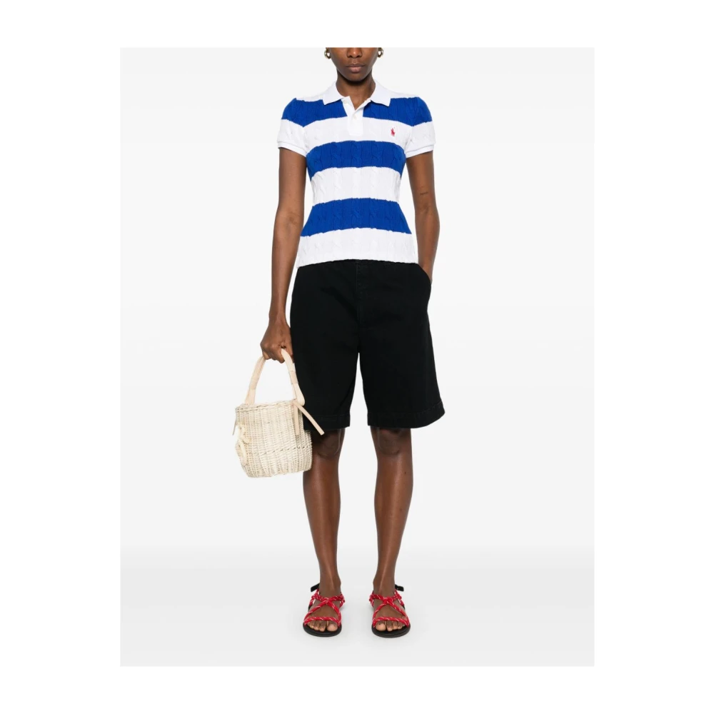 Polo Ralph Lauren Gestreepte Geribbelde T-shirts en Polos Multicolor Dames