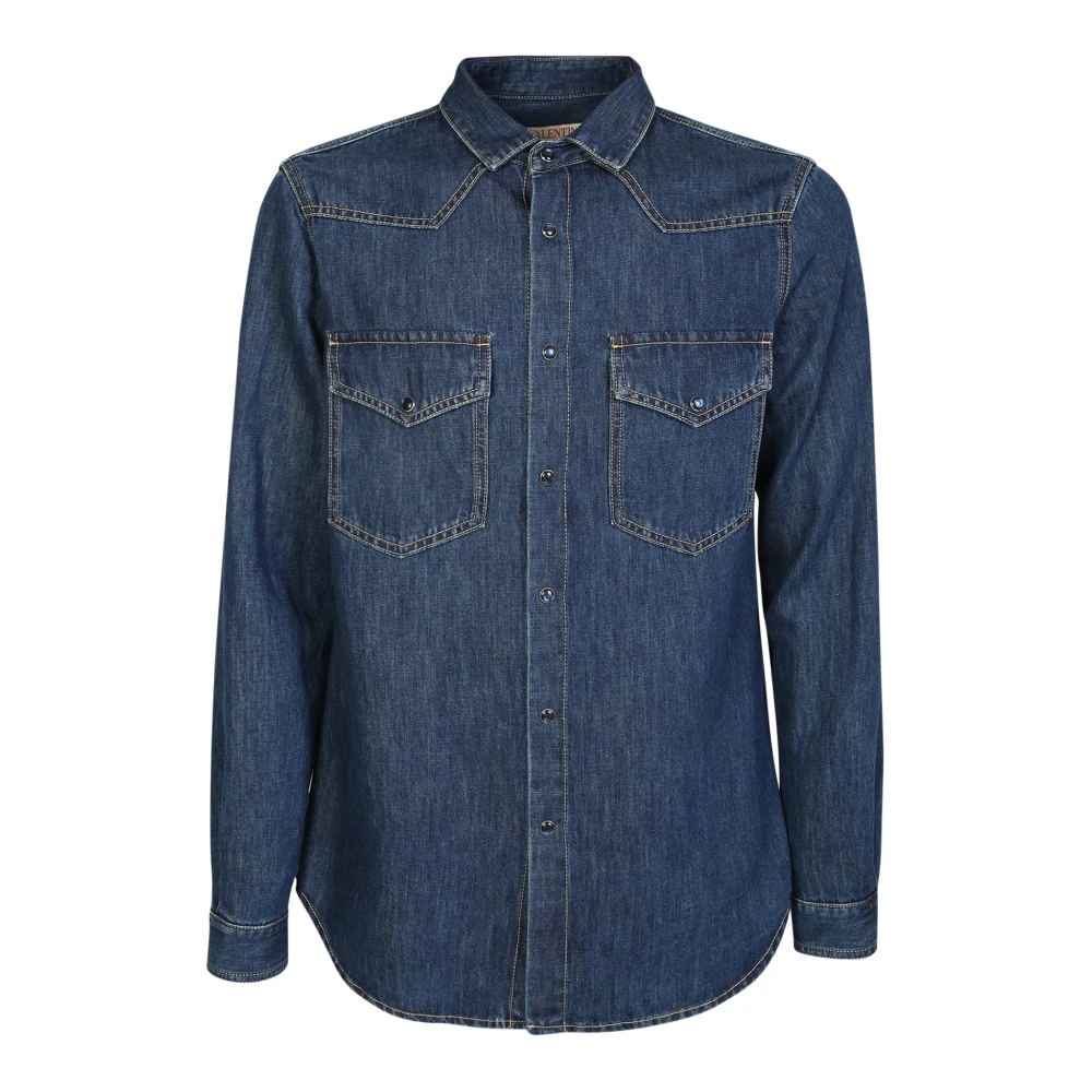 Valentino Denim Shirt Navy, Size 48, Circle Fashion - Image 3