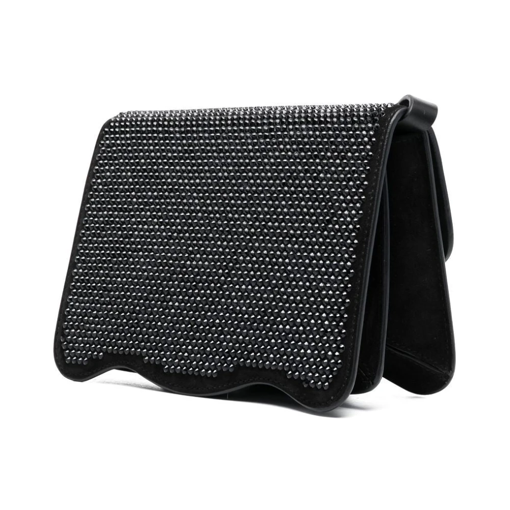 Palm Angels Schoudertas met strass-steentjes Black Dames