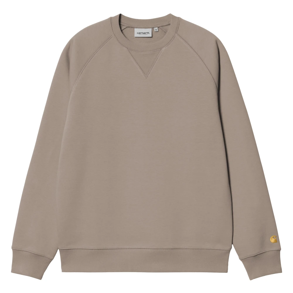 Carhartt WIP Lange Katoenen Sweatshirt Beige Heren