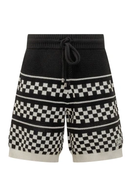 Checkered Mesh Short