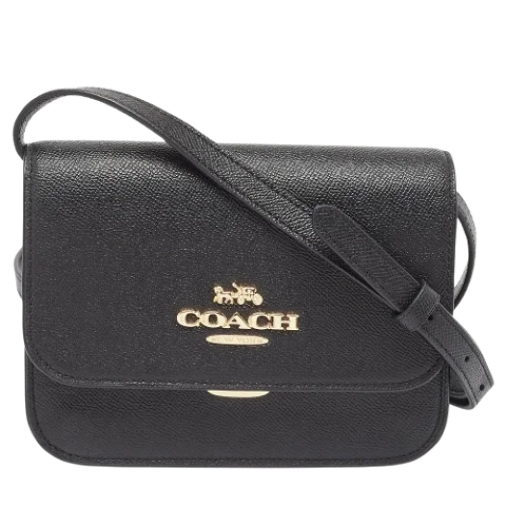 Coach Pre-owned Leather crossbody-bags Black Dames