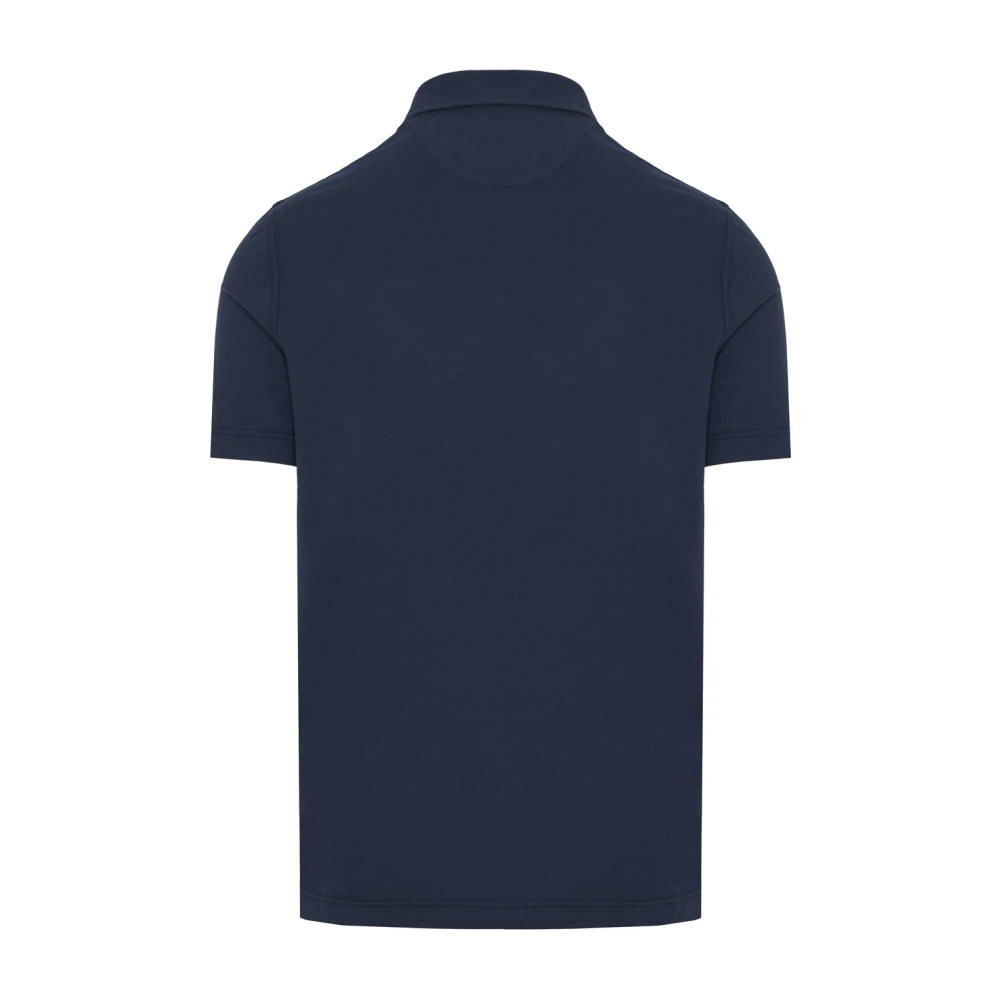 Fedeli Klassieke Katoenen Poloshirt Blue Heren