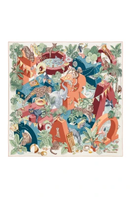 Jungle Party Silk Scarf
