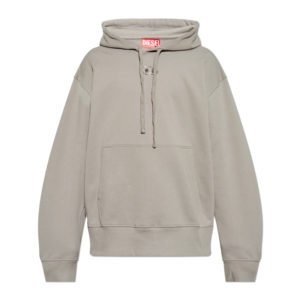 Diesel Grijze Hoodie Lente-Zomer 2025 Gray Heren