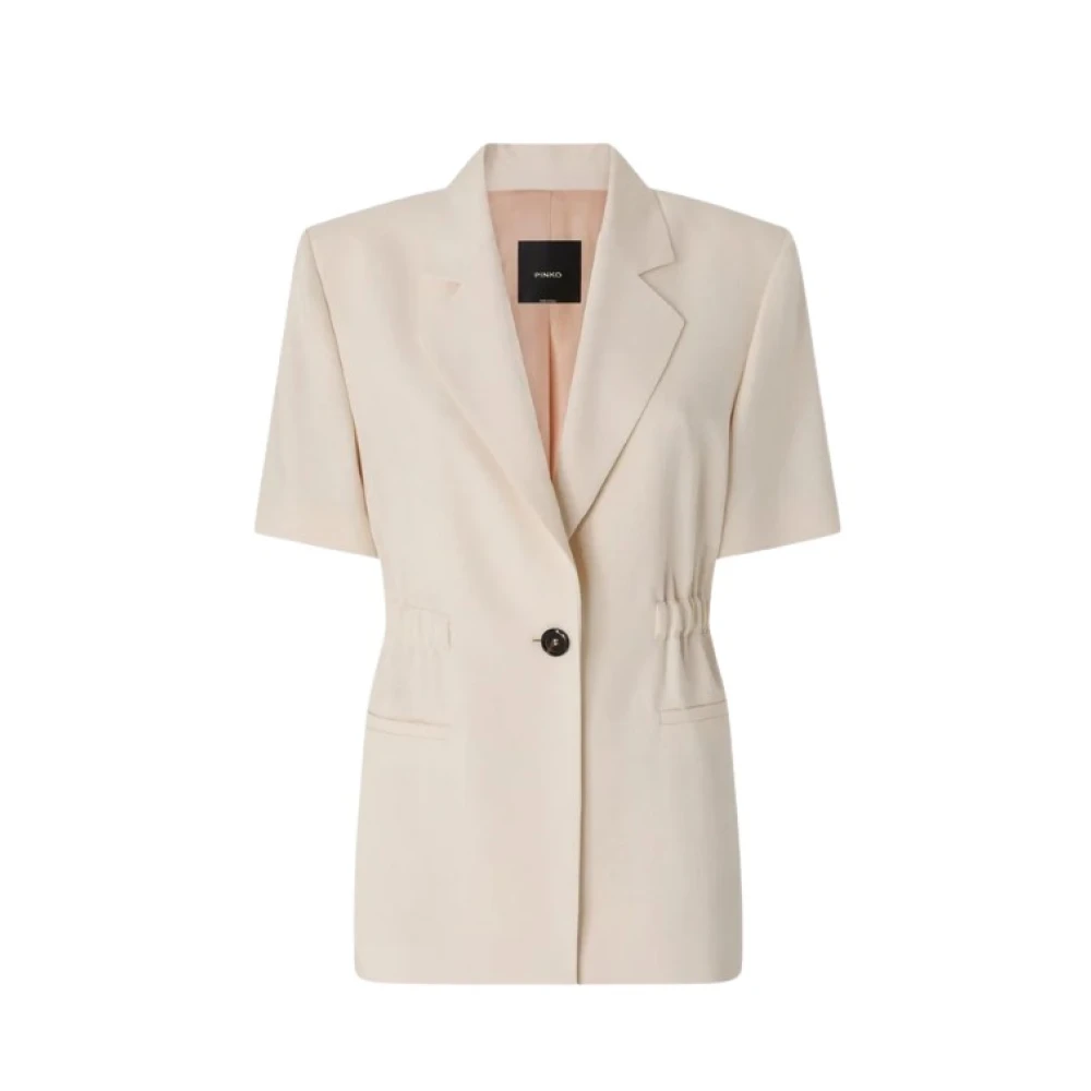Pinko Women's White Blazers, M, Assago Jacket