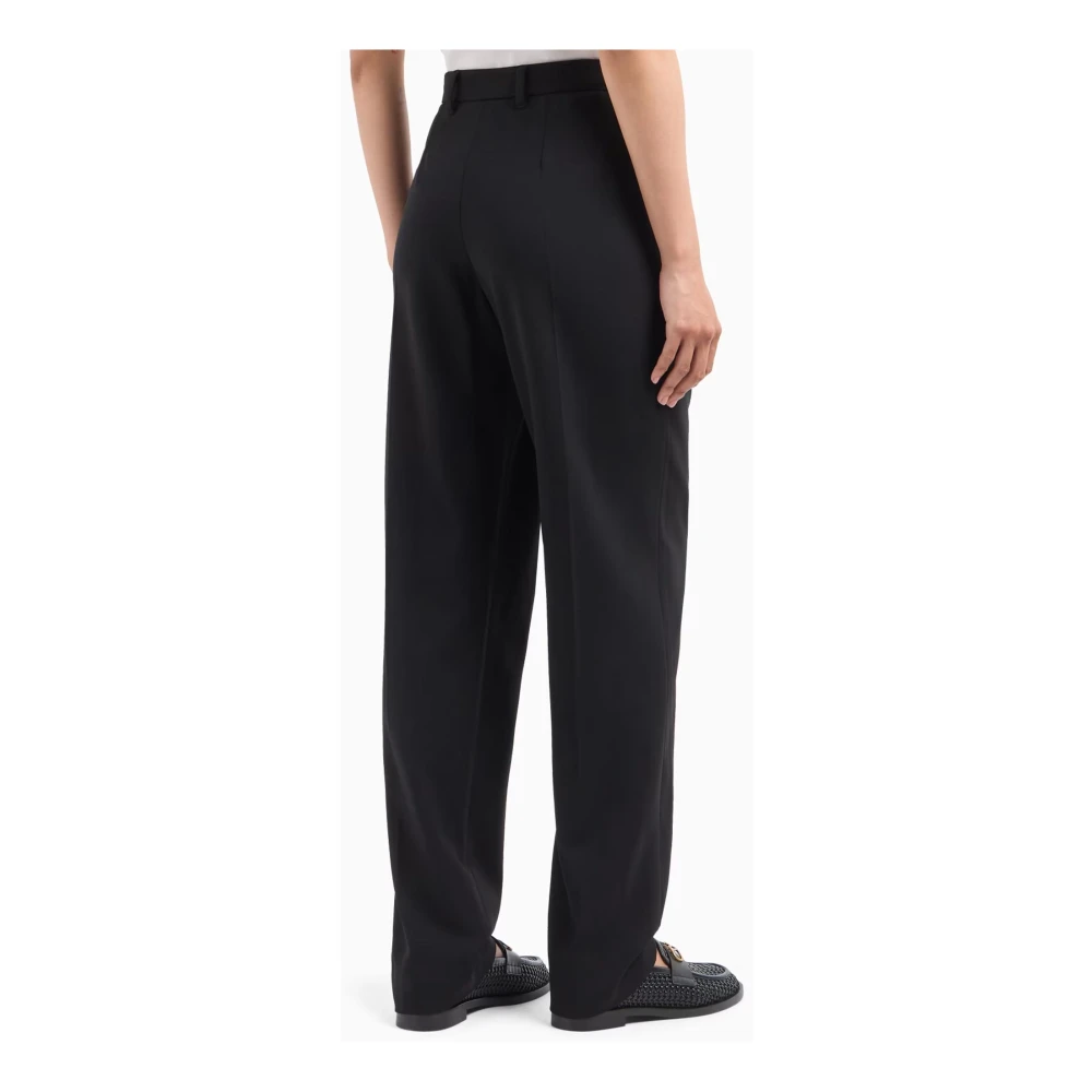Emporio Armani Voorplooibroek met ritssluiting Black Dames