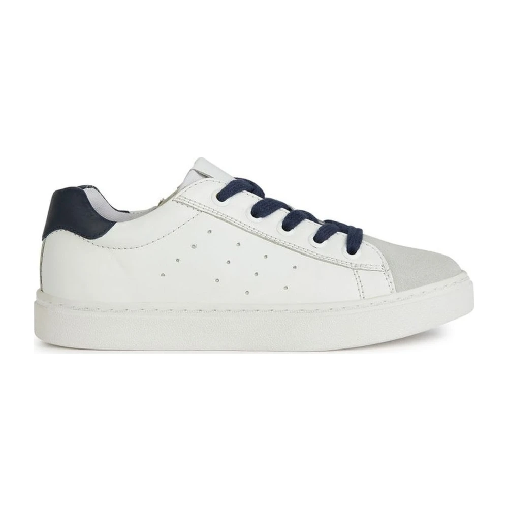Geox Boys White Kids Sneakers, 29 Eu, Kids Navy Trainers
