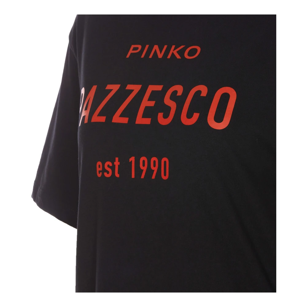 pinko Zwarte T-shirts en Polos met Print Black Dames