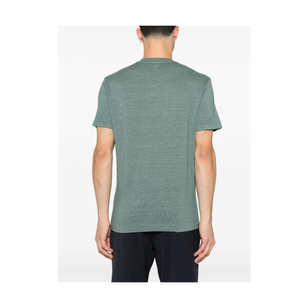 Fedeli Groene Crew Neck T-shirt Green Heren