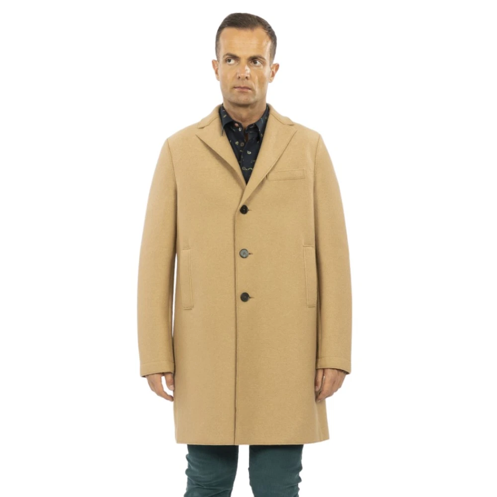 Harris Wharf London Korte Single-Breasted Jas Beige Heren
