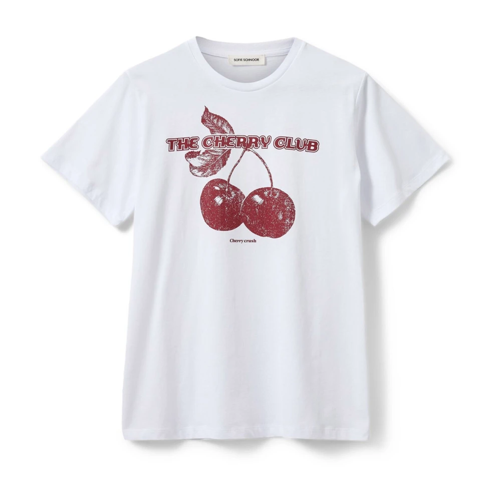 Sofie Schnoor Grafische Tee Snow White Red White Dames