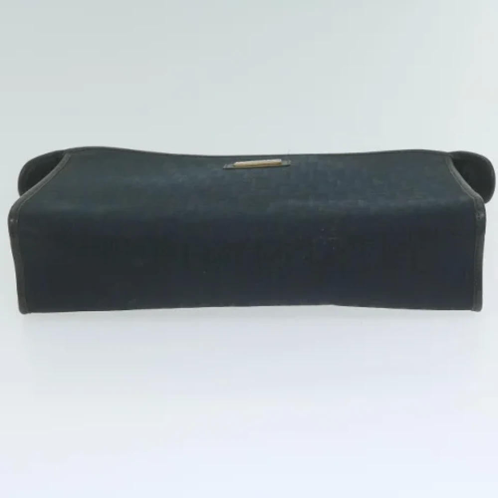 Dior Vintage Pre-owned Canvas clutches Blue Dames